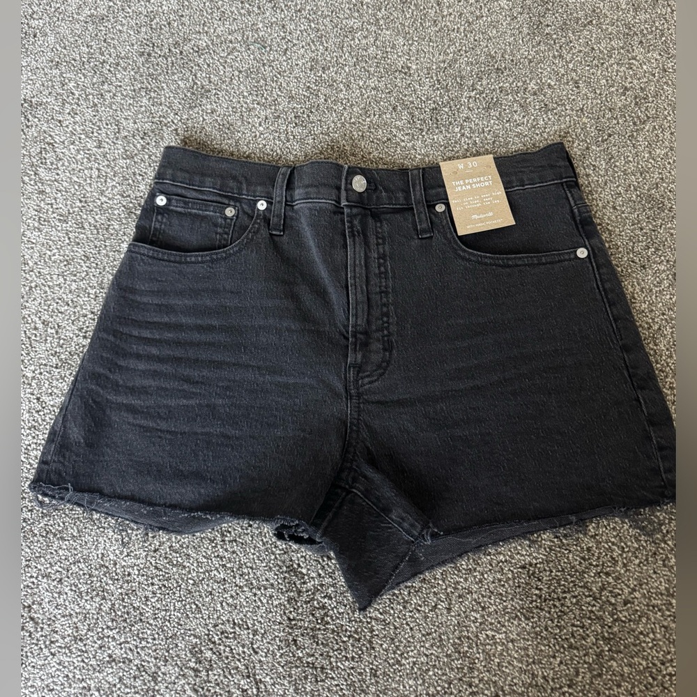 Madewell Black Jean Shorts